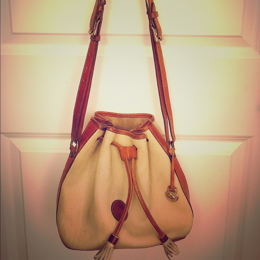 Vintage Dooney and Bourke two toned tan leather